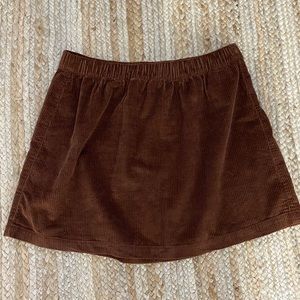 Tan corduroy velvet skirt